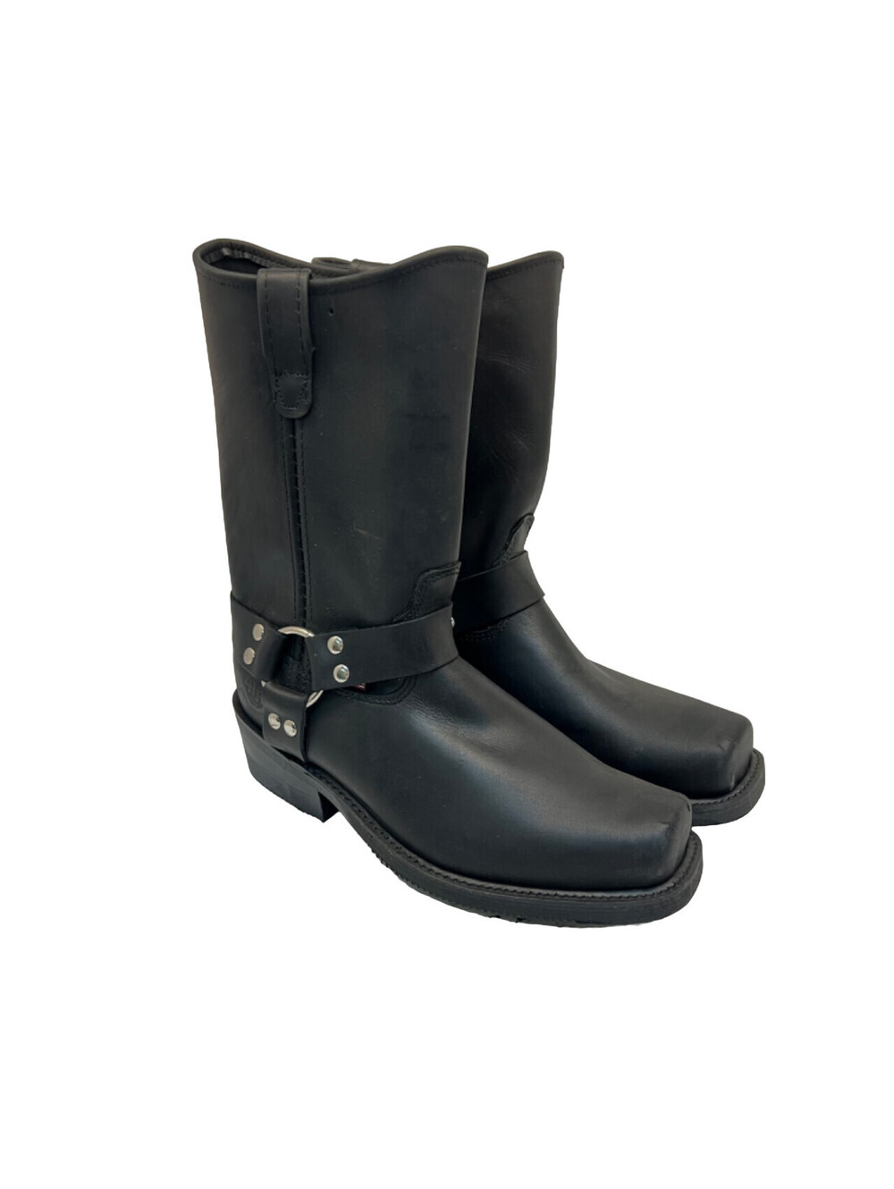 Double H Men's 10" Sierra Harness Boots *Made In USA* Black Leather Size 9.5 2E